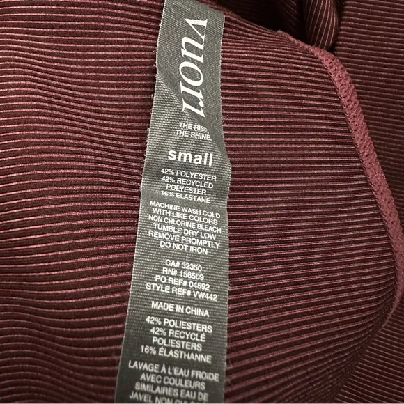 Vuori Clean Elevation Women’s Size S US Purple Pocket Ankle Leggings VW442 - Picture 5 of 12